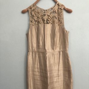 Adrianna Papell Rose Gold Lace Mini Dress